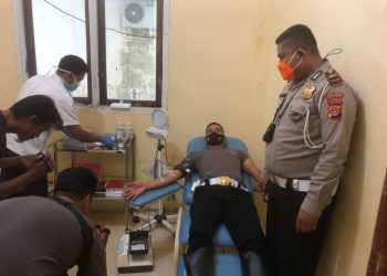 Satlantas Polres Aceh Singkil Lakukan Donor Darah