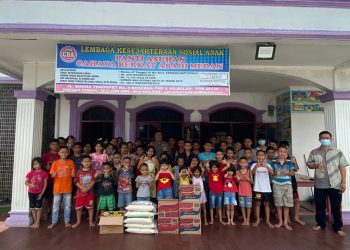 Serdik Choky Sentosa Meliala,.S.I.K.,S.H.,M.H, Bagikan Paket Sembako ke Yayasan Yatim Piatu & 30 Sak Semen ke Gereja