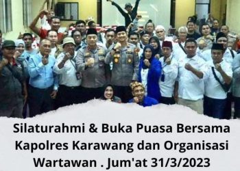 IWO Indonesia Berikan Apresiasi Baik, Kapolres Karawang Gelar Buka Puasa Bareng Organisasi Wartawan